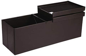 43 Inches Folding Storage Ottoman Bench with Flipping Lid