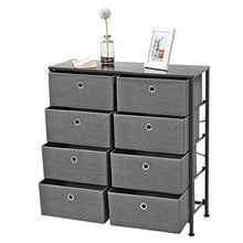 Load image into Gallery viewer, 4-Tier Wide Drawer Dresser, Storage Unit with 8 Easy Pull Fabric Drawers