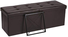 Load image into Gallery viewer, 43 Inches Folding Storage Ottoman Bench with Flipping Lid