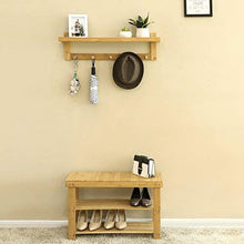 Load image into Gallery viewer, Sturdy Shoe Rack Bench, 3-Tier Bamboo Shoe Organizer