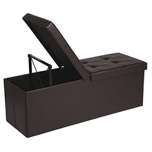 Load image into Gallery viewer, 43 Inches Folding Storage Ottoman Bench with Flipping Lid