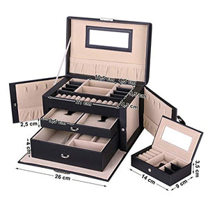 Jewelry Box for Women, Jewelry Organizer with 2 Drawers